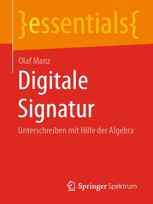 cover image of Digitale Signatur